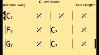 CJam Blues  Backing Track  Playalong [upl. by Yrojram85]