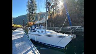 Night Sailing Fall Colors Ghost Ship Buttonhook Cove Lake Pend Oreille Catalina 30 Kokua [upl. by Eahsel]