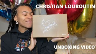 CHRISTIAN LOUBOUTIN PIGALLE FOLLIES PRINTED TOE PUMP  LUXURY BIRTHDAY SHOES UNBOXING [upl. by Mar]