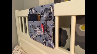 How to Sew ChairBed Caddy Pocket Organiser  Abis Den🧵✂️ [upl. by Thetos]