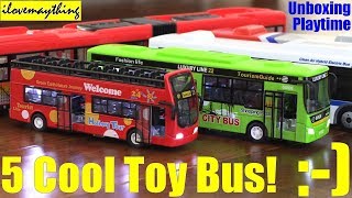 Kids TOY BUS Unboxing Review and Playtime 5 Toy Bus Playtime Fun Kids Toy Channel [upl. by Marler]