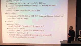 CS upper year information session CS 343 [upl. by Dippold]