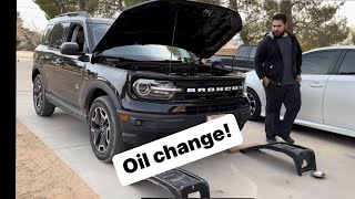 2021 Bronco sport oil change [upl. by Nyleahcim]