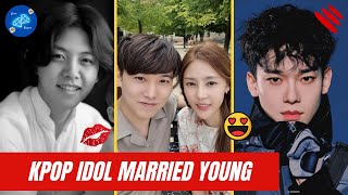 8 Kpop Male Idols Who Got Married Young Under 30 yo 💞😱 kpop korean kdrama superjunior fypシ [upl. by Ahsined]