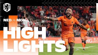 Highlights Nederland  Montenegro 492021 WKkwalificatie [upl. by Sacrod]