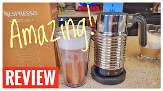 I LOVE Nespresso Aeroccino 4 Milk Frother Refresh Review IT IS AMAZING [upl. by Llertram]