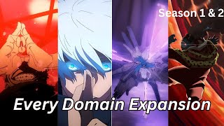 Every Domain Expansion in Jujutsu Kaisen Seasons 1 amp 2 [upl. by Payson]