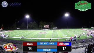 92223  Osage Indians Football vs California  Archived Recording [upl. by Gnaw]