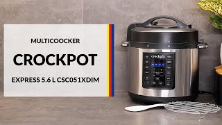 Multicooker Crockpot Express 56 l CSC051XDIM – dane techniczne – RTV EURO AGD [upl. by Yvonner]