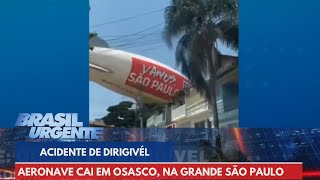 Dirigível do São Paulo cai em área residencial de Osasco na Grande SP  Brasil Urgente [upl. by Rubi]