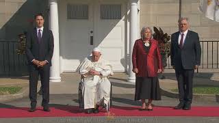 National Anthems of the Holy See and Canada  Pope Francis visit to Canada [upl. by Dwight232]