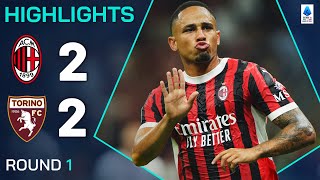 MILANTORINO 22  HIGHLIGHTS  Rossoneri come back from behind to avoid defeat  Serie A 202425 [upl. by Cutlip]