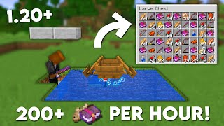 Minecraft EASIEST Fish Farm 120  AFK amp Insane loot [upl. by Preuss292]