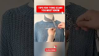 TIPS FOR TYING SCARF YOU MUST KNOW short shortvideo lifehacks [upl. by Herstein]