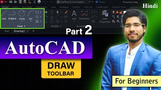 AutoCAD Draw Toolbars Explained with Examples  Mechanical Civil Arch  PART 2 [upl. by Wrightson76]