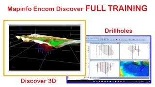 Mapinfo Pro Discover Drillhole Import and 3D Modelling  Full Tutorial [upl. by Yllime]