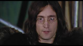 The Beatles Get Back  John Lennon improvs a poem to the camera [upl. by Siuoleoj]