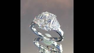 259 ct Radiant Cut Diamond 3Stone Engagement Ring [upl. by Ttesil]