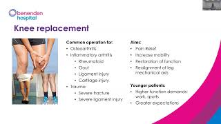 Benenden Hospital webinar Treatment for knee osteoarthritis [upl. by Koo758]