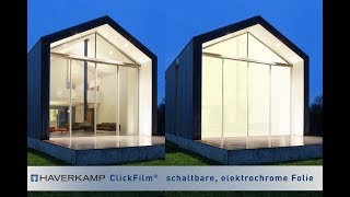 ClickFilm® Schaltbare Folie zur Nachrüstung für Glas und Fenster  Elektrische Milchglasscheibe [upl. by Salvidor]