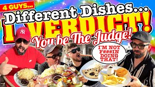 4 GUYS Different Dishes 1 VERDICT You be the JUDGE [upl. by Nesyt]