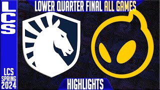 TL vs DIG Highlights ALL GAMES  LCS Spring 2024 Playoffs Quarterfinal  Team Liquid vs Dignitas [upl. by Adidnere]