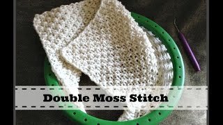 LOOM KNITTING STITCHES Double Moss Stitch Pattern [upl. by Hephzipa]