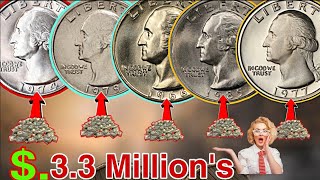 Top 4 Ultra Quarter Dollar Coins Most Valuable Washington Quarter worth moneyCoins worth pennies [upl. by Torbart]