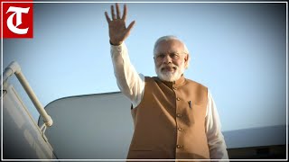 LIVE PM Modi emplanes for Moscow Russia [upl. by Anaicilef896]