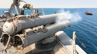 US Navy Firing the Powerful MK46 Torpedoes in Middle of the Sea [upl. by Teerell]