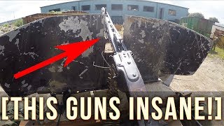 THIS GUNS INSANE  AIRSOFT MG42  BUILDING ASSAULT [upl. by Yniattirb]