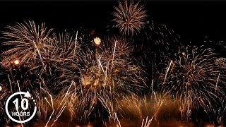 10 HOUR FIREWORKS SOUNDS  VIDEO amp AUDIO  BEAUTIFULL SHOW  FOR CATS AND DOGS [upl. by Tormoria843]