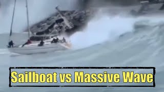 Sailboat vs Massive Wave  Googans of the Week [upl. by Glialentn]