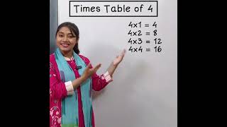 Times Table of 4  Learn Multiplication Songs for Children mathstables shorts [upl. by Bran]