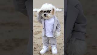 Bichon Frise Top Funny Video  Bichon Frise First Day At The Beach [upl. by Bonar]