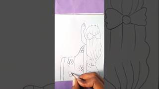 How to draw a girl Backside easy Girl drawingdrawing art girldrawing shorts [upl. by Siddra]