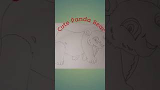 Panda Bear outline for beginners syedshahg short [upl. by Breed]