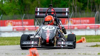 Bearcat Motorsports 2023 FSAE Michigan  8th Overall Autocross Onboard [upl. by Arama]