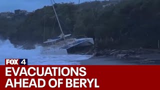 Tropical Storm Beryl Mandatory evacuation orders issued in parts of Texas [upl. by Dombrowski]