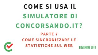 Come sincronizzare sul Web le statistiche del Simulatore Quiz Concorsando  La Guida 7 [upl. by Jarrod]