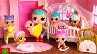 LOL Surprise Dolls New Nursery for LOL Lil Sisters In Doll House [upl. by Nairdad]