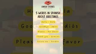 5 Words in Spanish about Greetings 🙋‍♂️👋 SpanishGreetings LearnSpanish [upl. by Htaek121]