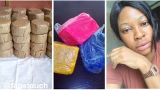 How to mix ozone soaps with your black soap  3days whitening Pimples balls molatosoap blacksoap [upl. by Nanni]