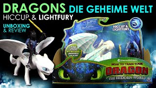 Dragons 3  Hidden World  Hicks amp Tagschatten  Hiccup amp Lightfury mit Streifen  Unboxing amp Review [upl. by Eehc]