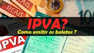 Como gerar a guia para pagamento do IPVA [upl. by Eelaroc]