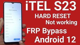 Itel S23 Hard Reset Not Work iTel S23 Format amp Frp Bypass Unlock Tool 2024 New [upl. by Rab]