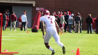 Alabama Receivers Run Routes at Practice 32715 [upl. by Aleekat]