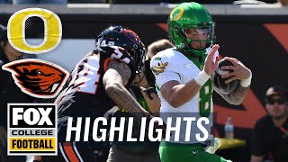 No 9 Oregon Ducks vs Oregon State Beavers Highlights  FOX College Football [upl. by Deedee]