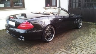 Soundcheck  Mercedes SL 500 R230 with Carlsson back exhaust HD Audio [upl. by Pavla]