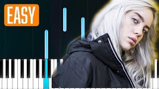 Billie Eilish  wish you were gay 100 EASY PIANO TUTORIAL [upl. by Nyltiac808]